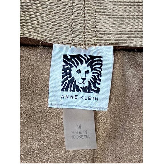 SOFT ANNE KLEIN CARAMEL FAUX SUEDE LEGGINGS Medium - Picture 2 of 4